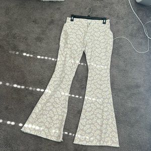 Pink Floral Flair Jeans